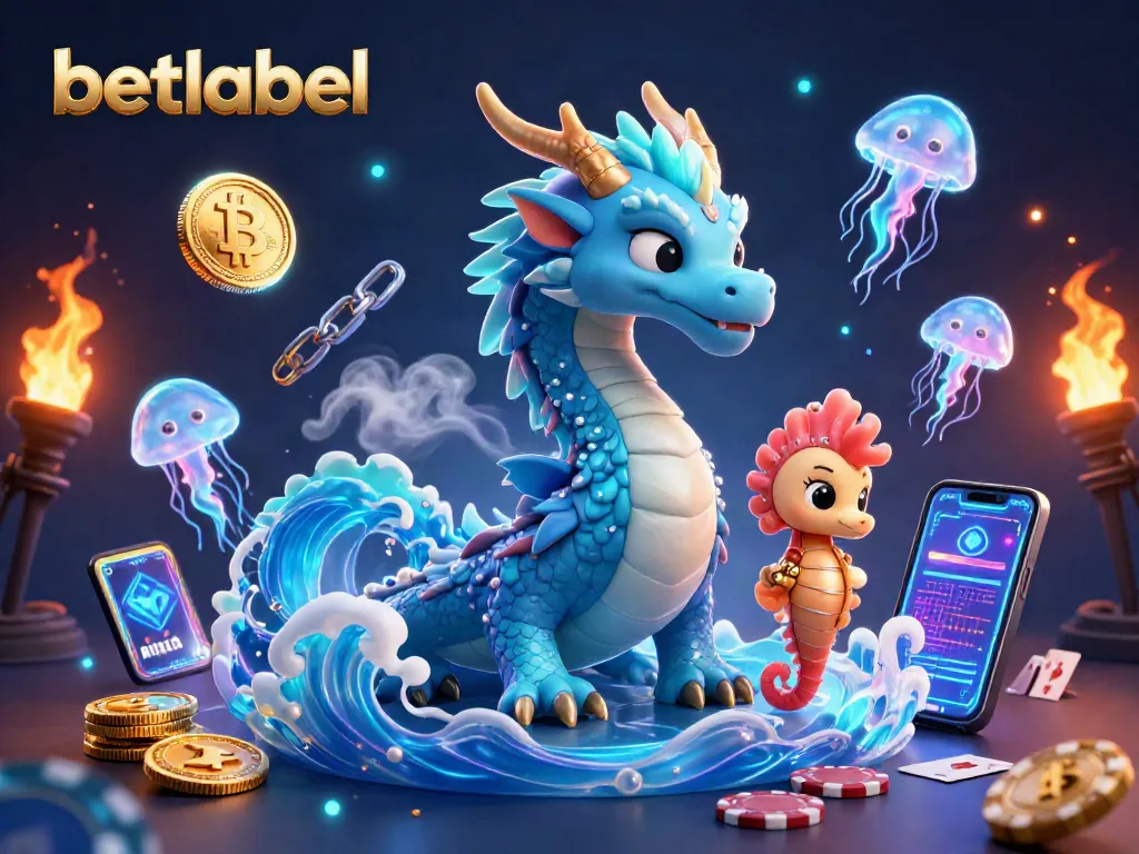 Betlabel showcases an exciting casino scene with vibrant dragons and neon elements.