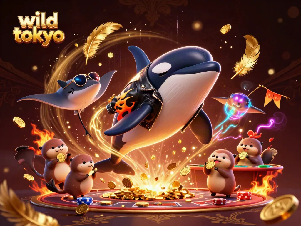 Win at wild tokyo with engaging characters playing poker and collecting coins!